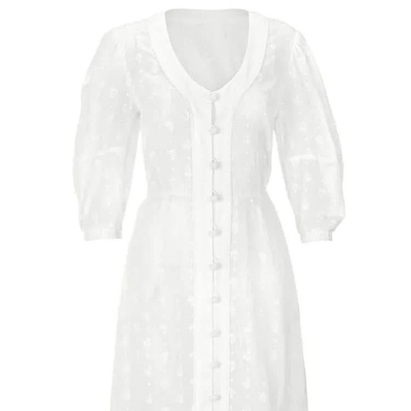 Cabi Midsummer Dress #5943 Elegant White Dress with slip. 2 in 1 - Picture 7 of 9